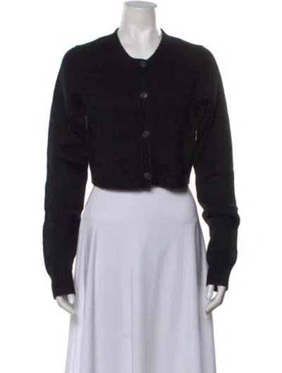Pre-owned Theory Cashmere Crew Neck Sweater In Black