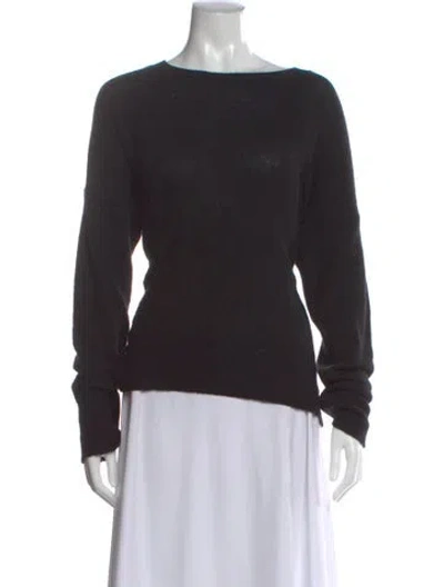 Pre-owned Theory Cashmere Crew Neck Sweater In Black