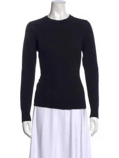 Pre-owned Theory Cashmere Crew Neck Sweater In Black