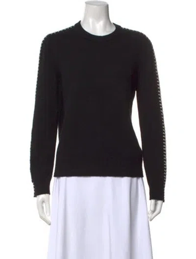 Pre-owned Theory Cashmere Crew Neck Sweater In Black