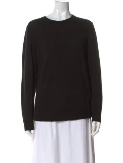 Pre-owned Theory Cashmere Crew Neck Sweater In Black