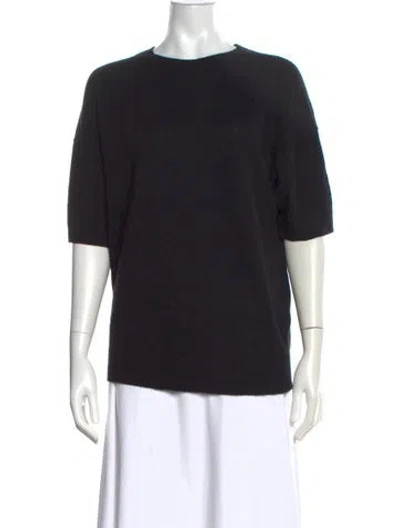 Pre-owned Theory Cashmere Crew Neck Sweater In Black
