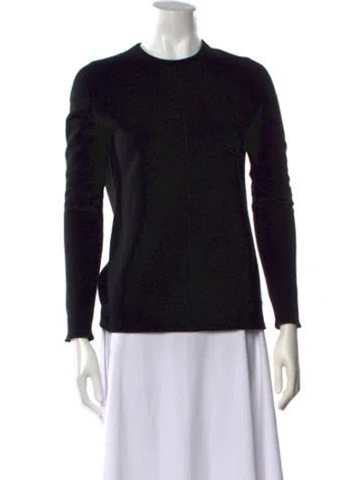Pre-owned Theory Cashmere Crew Neck Sweater In Black