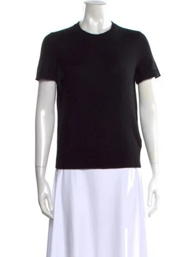 Pre-owned Theory Cashmere Crew Neck Sweater In Black