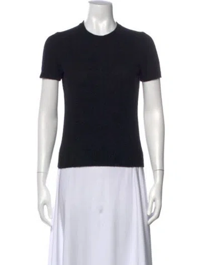 Pre-owned Theory Cashmere Crew Neck Sweater In Black