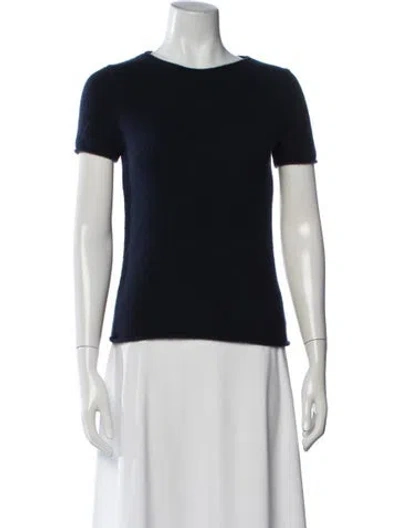 Pre-owned Theory Cashmere Crew Neck Sweater In Black