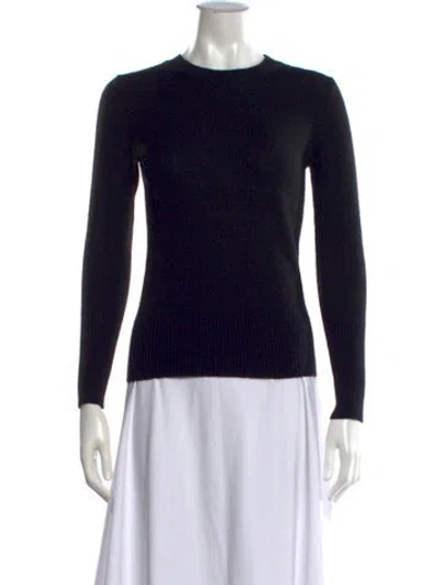 Pre-owned Theory Cashmere Crew Neck Sweater In Black
