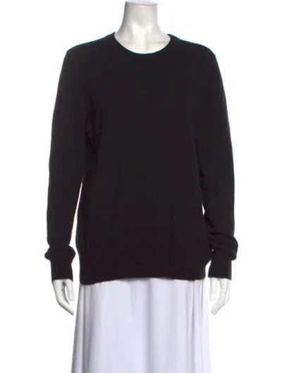 Pre-owned Theory Cashmere Crew Neck Sweater In Black