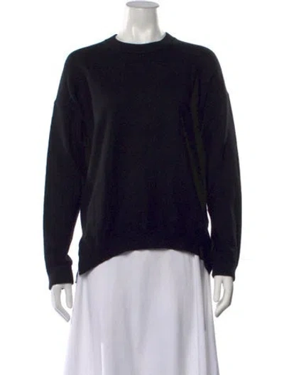 Pre-owned Theory Cashmere Crew Neck Sweater In Black