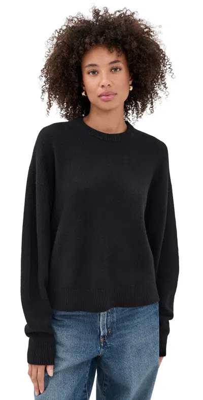 Theory Cashmere Crew Neck Sweater Black
