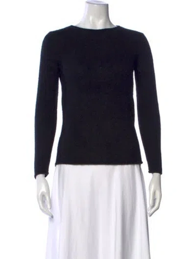 Pre-owned Theory Cashmere Crew Neck Sweater In Black