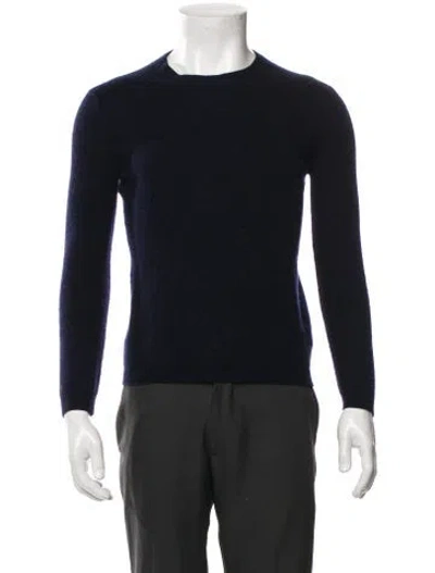 Pre-owned Theory Cashmere Crew Neck Sweater In Blue