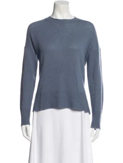 Pre-owned Theory Cashmere Crew Neck Sweater In Blue