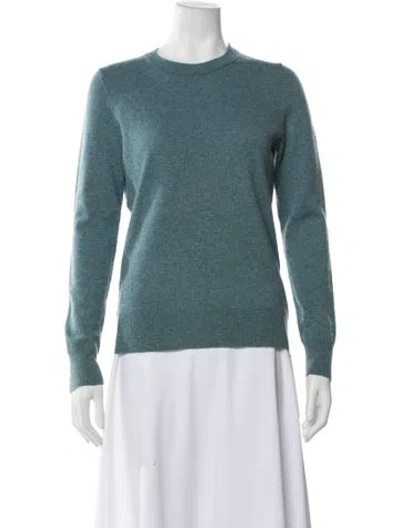 Pre-owned Theory Cashmere Crew Neck Sweater In Blue