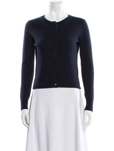 Pre-owned Theory Cashmere Crew Neck Sweater In Blue