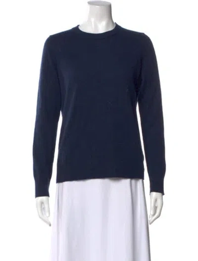 Pre-owned Theory Cashmere Crew Neck Sweater In Blue