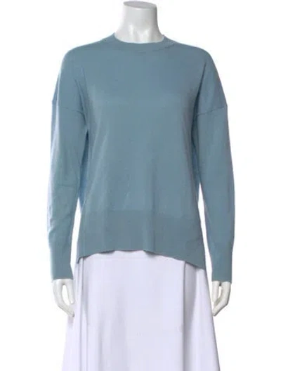 Pre-owned Theory Cashmere Crew Neck Sweater In Blue