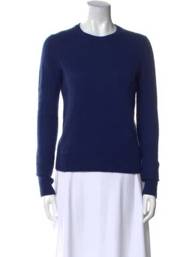 Pre-owned Theory Cashmere Crew Neck Sweater In Blue