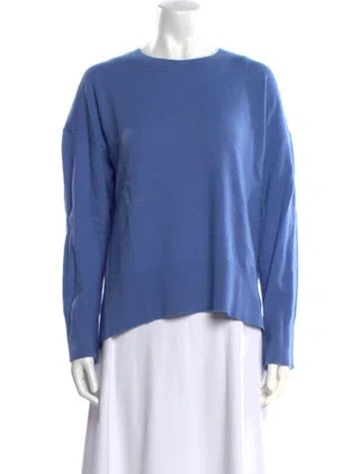 Pre-owned Theory Cashmere Crew Neck Sweater In Blue