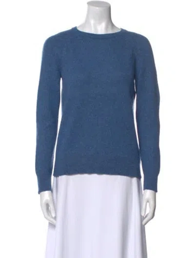 Pre-owned Theory Cashmere Crew Neck Sweater In Blue