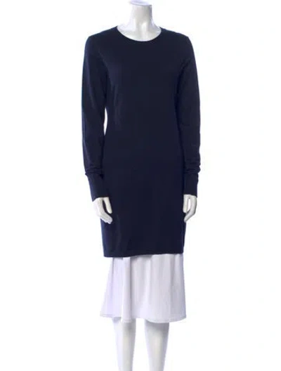 Pre-owned Theory Cashmere Crew Neck Sweater In Blue