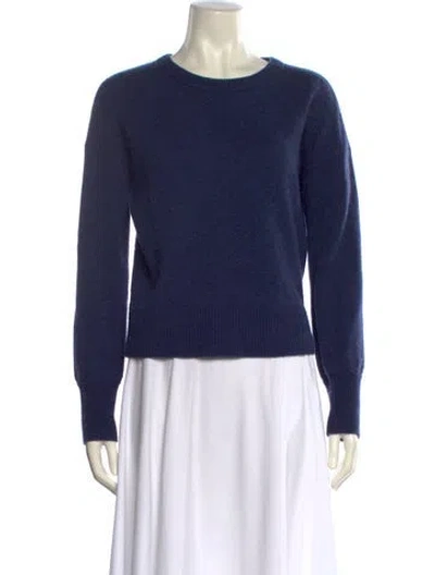 Pre-owned Theory Cashmere Crew Neck Sweater In Blue