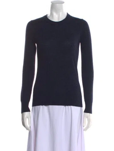 Pre-owned Theory Cashmere Crew Neck Sweater In Blue