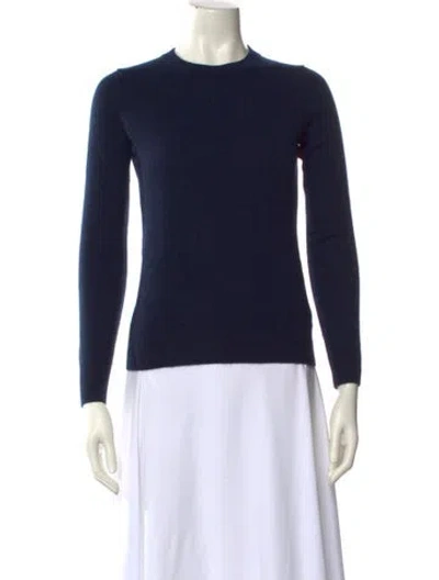 Pre-owned Theory Cashmere Crew Neck Sweater In Blue