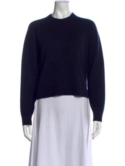 Pre-owned Theory Cashmere Crew Neck Sweater In Blue