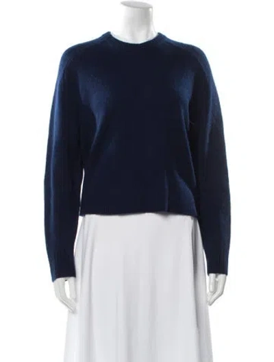 Pre-owned Theory Cashmere Crew Neck Sweater In Blue