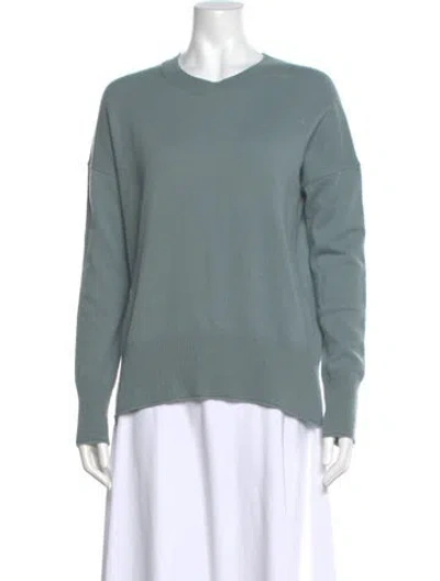 Pre-owned Theory Cashmere Crew Neck Sweater In Blue