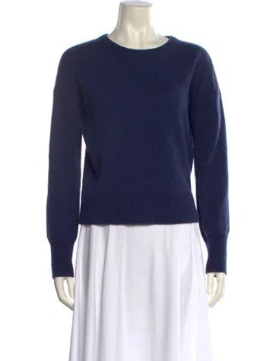 Pre-owned Theory Cashmere Crew Neck Sweater In Blue