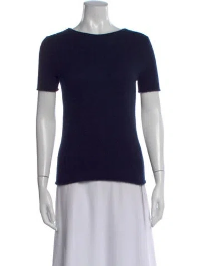 Pre-owned Theory Cashmere Crew Neck Sweater In Blue