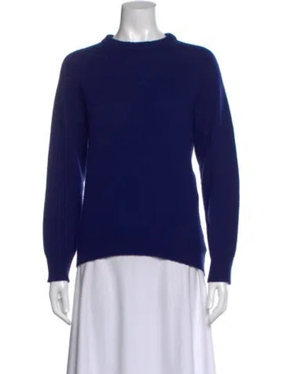 Pre-owned Theory Cashmere Crew Neck Sweater In Blue