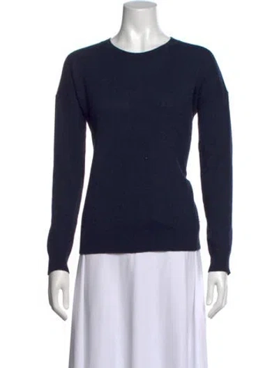 Pre-owned Theory Cashmere Crew Neck Sweater In Blue
