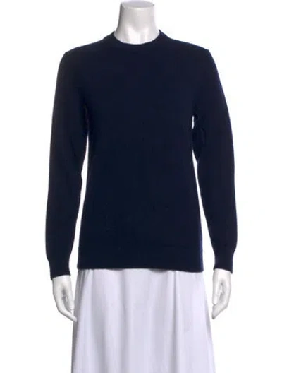 Pre-owned Theory Cashmere Crew Neck Sweater In Blue