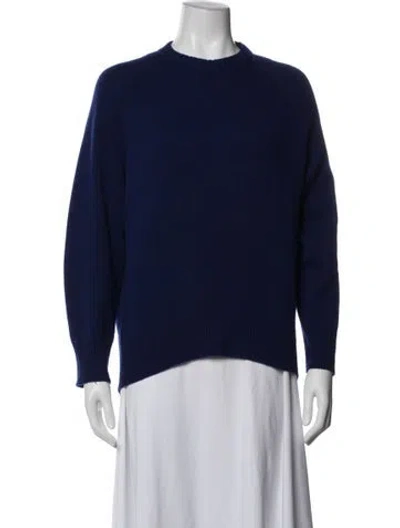 Pre-owned Theory Cashmere Crew Neck Sweater In Blue