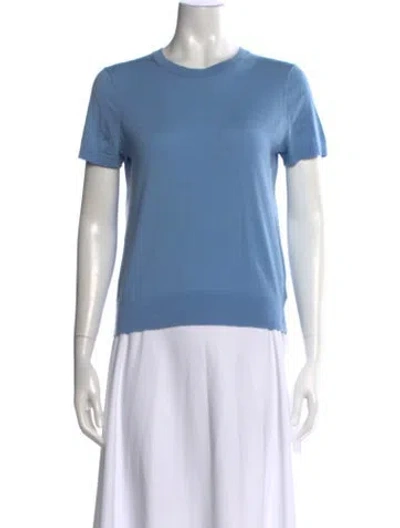 Pre-owned Theory Cashmere Crew Neck Sweater In Blue