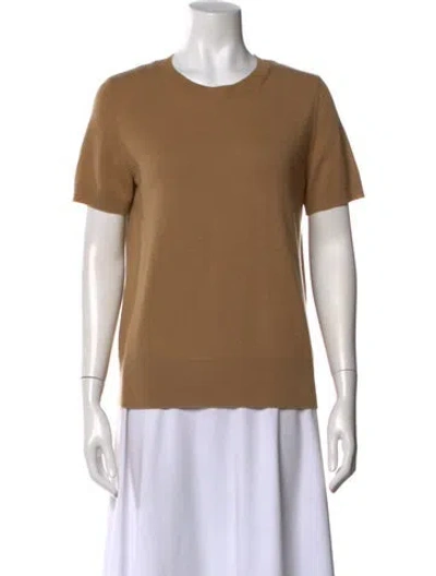 Pre-owned Theory Cashmere Crew Neck Sweater In Brown