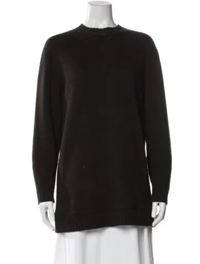 Pre-owned Theory Cashmere Crew Neck Sweater In Brown