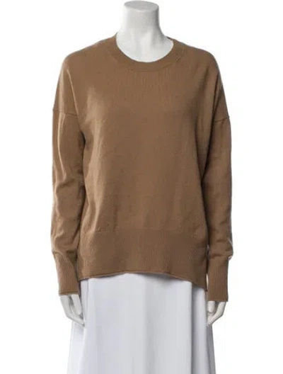 Pre-owned Theory Cashmere Crew Neck Sweater In Brown