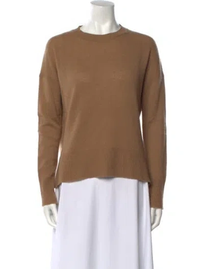 Pre-owned Theory Cashmere Crew Neck Sweater In Brown