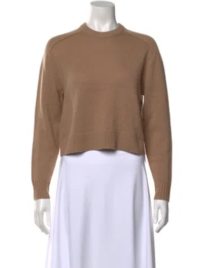 Pre-owned Theory Cashmere Crew Neck Sweater In Brown