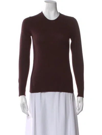 Pre-owned Theory Cashmere Crew Neck Sweater In Brown