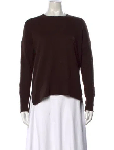 Pre-owned Theory Cashmere Crew Neck Sweater In Brown
