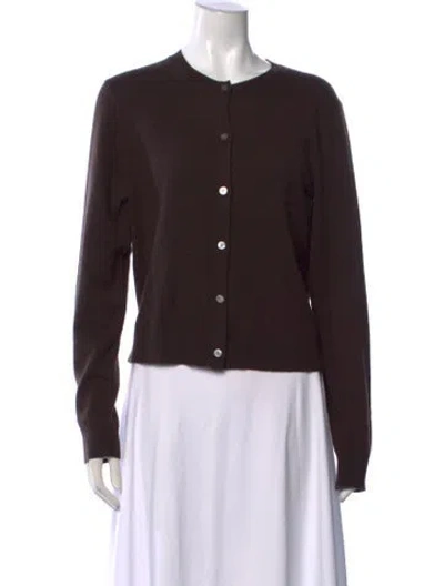 Pre-owned Theory Cashmere Crew Neck Sweater In Brown