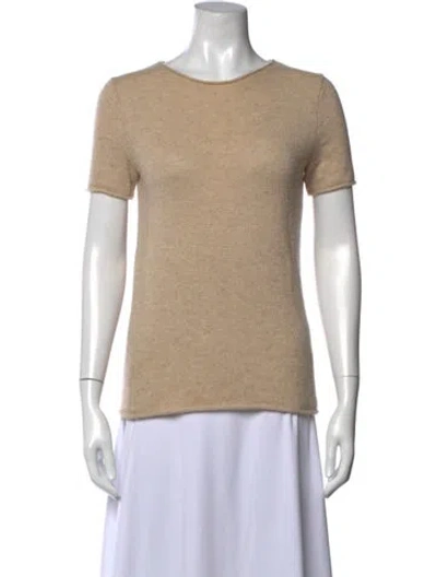 Pre-owned Theory Cashmere Crew Neck Sweater In Brown