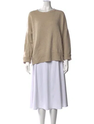 Pre-owned Theory Cashmere Crew Neck Sweater In Brown