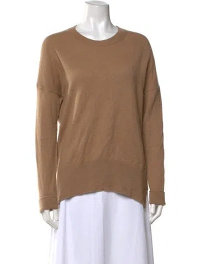 Pre-owned Theory Cashmere Crew Neck Sweater In Brown