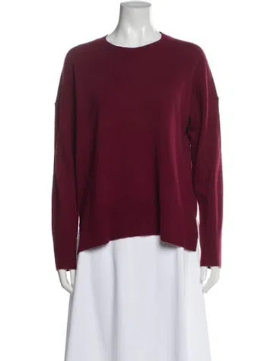 Pre-owned Theory Cashmere Crew Neck Sweater In Burgundy